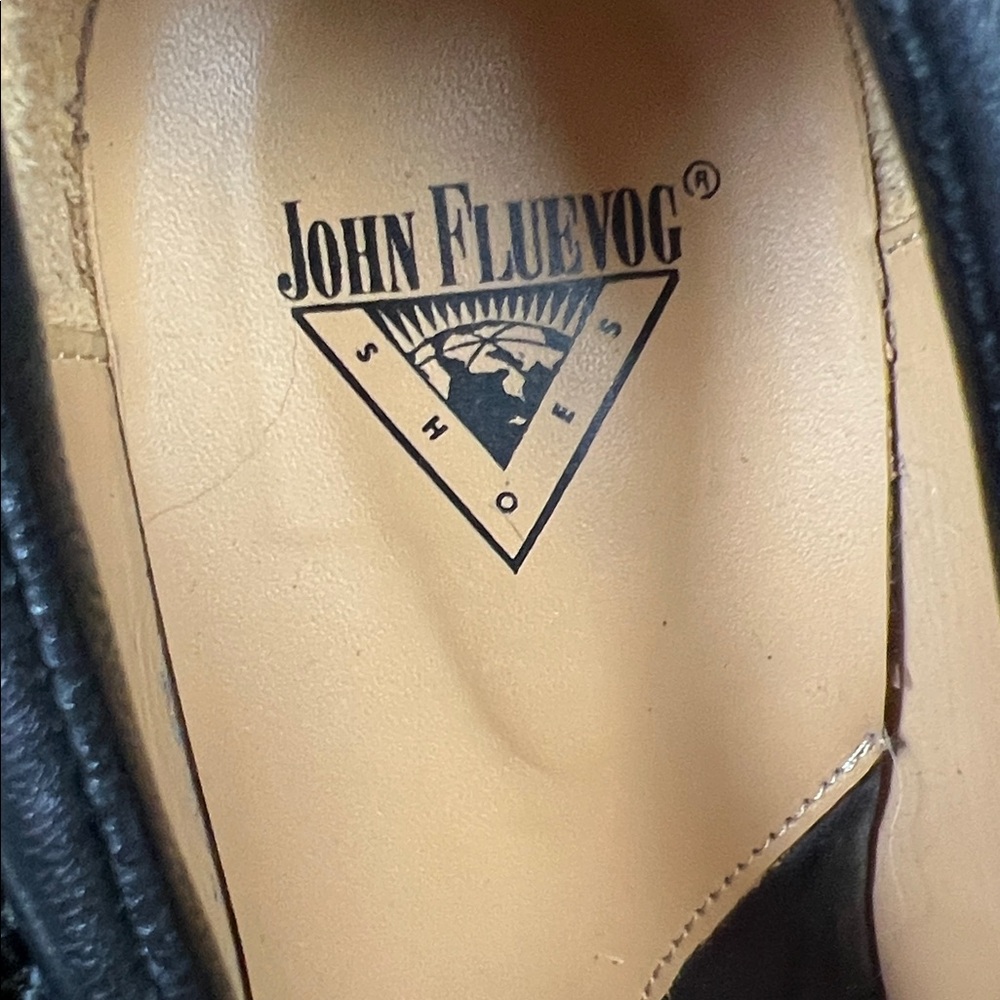 John Fluevog Unity Aimee Black Leather Chunky Heel Double 2 Strap Mary Jane Pump - Picture 7 of 13